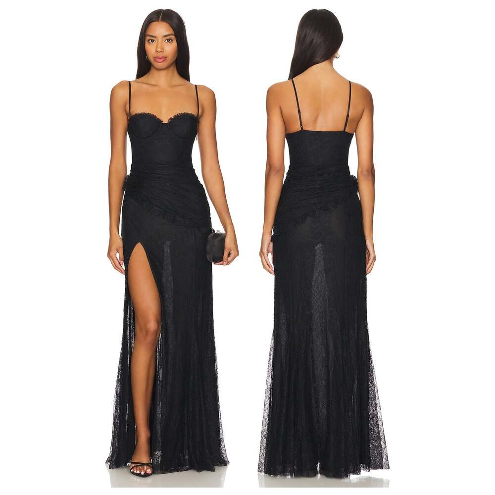 Majorelle Salma Gown Maxi Lace Rosette Party Prom Wedding Guest Formal Gala XXS